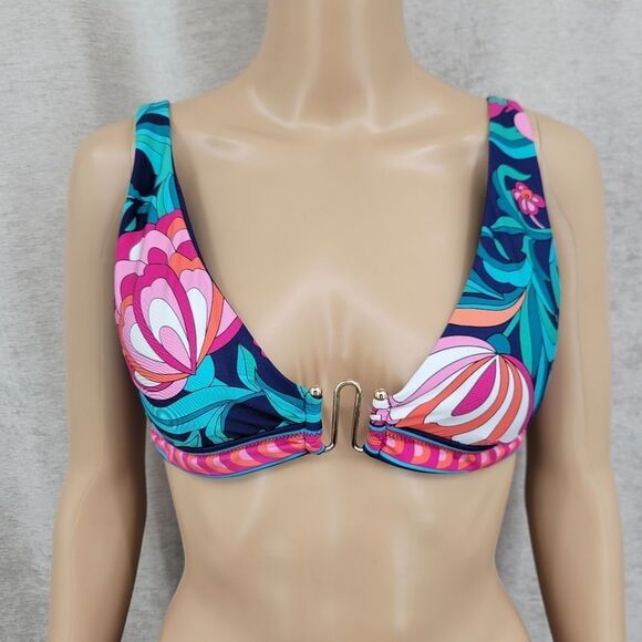 Trina TurkWomen's India Garden Printed Hardware Bikini Top and Bottonms - Picture 2 of 13